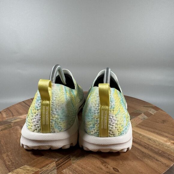 Skechers Go Walk Classic-Groovy Talk Sneakers Women's 6.5 Yellow Blue Slip On - Picture 4 of 8